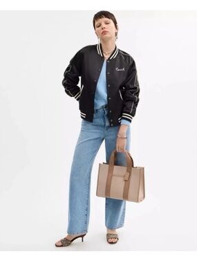 Coach Beige and Brown Structured Tote